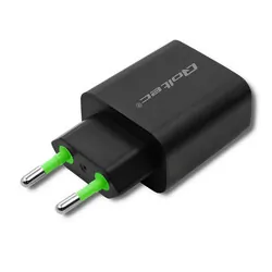 Ładowarka sieciowa Qoltec 18W 5-12V 1.5-3A USB QC 3.0   USB-C PD - czarna