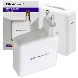 Ładowarka sieciowa Qoltec FAST 96W 5-20V 3- 4.7A USB C PD - biała