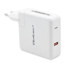 Ładowarka sieciowa Qoltec GaN FAST 108W 5-20V 3- 4.7A USB   USB-C PD - biała