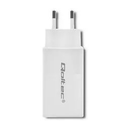 Ładowarka sieciowa Qoltec GaN FAST 65W 5-20V 3-3.25A USB-C PD - biała