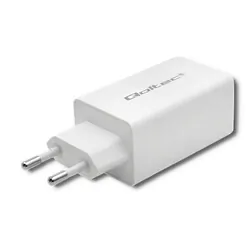 Ładowarka sieciowa Qoltec GaN FAST 65W 5-20V 3-3.25A USB-C PD - biała
