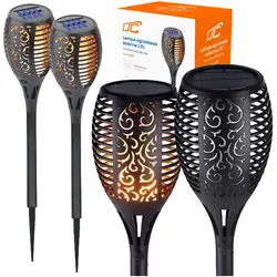 Lampa ogrodowa solarna LTC pochodnia 33xLED 90lm zestaw 2 szt