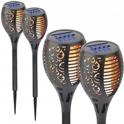 Lampa ogrodowa solarna LTC pochodnia 96xLED 250lm zestaw 2 szt