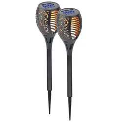 Lampa ogrodowa solarna LTC pochodnia 96xLED 250lm zestaw 2 szt