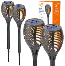 Lampa ogrodowa solarna LTC pochodnia 96xLED 250lm zestaw 2 szt