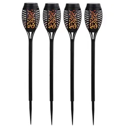 Lampa ogrodowa solarna pochodnia LED LTC zestaw 4 szt