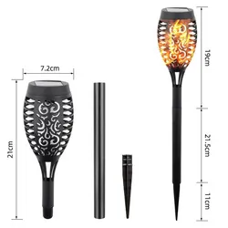 Lampa ogrodowa solarna pochodnia LED LTC zestaw 4 szt