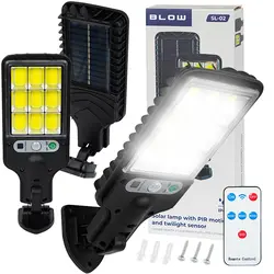 Lampa ścienna solarna regulowana LED BLOW SL-02 z czujnikiem ruchu i zmierzchu