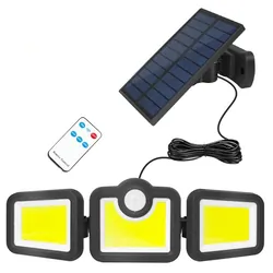 Lampa ścienna solarna regulowana LED LTC 20W z czujnikiem ruchu i zmierzchu + pilot