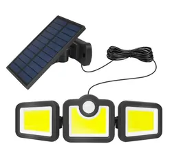 Lampa ścienna solarna regulowana LED LTC 20W z czujnikiem ruchu i zmierzchu + pilot