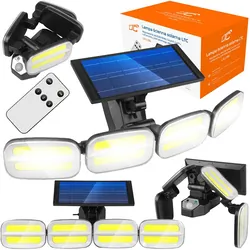 Lampa ścienna solarna regulowana LED LTC 40W z czujnikiem ruchu i zmierzchu