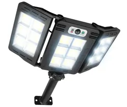 Lampa ścienna solarna regulowana LED W786-6 18xCOB 600W z czujnikiem ruchu i zmierzchu + pilot