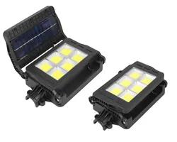 Lampa ścienna solarna regulowana LED W786-6 18xCOB 600W z czujnikiem ruchu i zmierzchu + pilot
