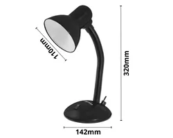 Lampka biurkowa E27 Esperanza ARCTURUS - czarna
