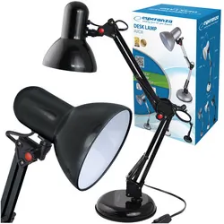 Lampka biurkowa E27 Esperanza AVIOR - czarna
