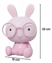 Lampka nocna dla dzieci królik - różowy