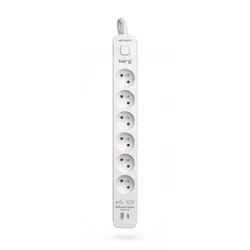 Listwa przedłużacz z wyłącznikiem 6-gniazd 3m USB-A USB-C 16A