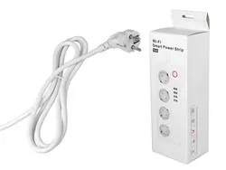 Listwa przedłużacz Smart Home LTC zdalnie sterowana WiFi 1.8m 4x SCHUKO 16A   4x USB 3.1A biała