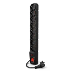 Listwa zasilająca ACAR S8 1.5m 8X 230V PL czarna