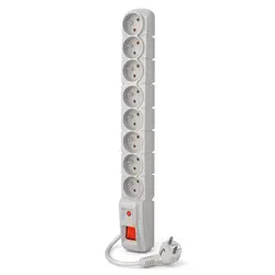 Listwa zasilająca ACAR S8 3m 8X 230V PL szara