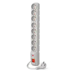 Listwa zasilająca ACAR S8 5m 8X 230V PL szara