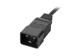 Listwa zasilająca RACK PDU LANBERG do szafy RACK 19&quot; 1U 16A 2m 8xIEC C13 czarna C20