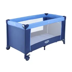 Łóżeczko turystyczne kojec Handkids Simple + torba + moskitiera - niebieskie