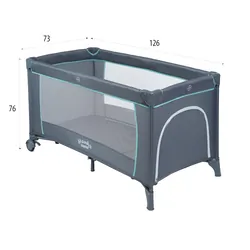 Łóżeczko turystyczne kojec Handkids Simple + torba + moskitiera - szare