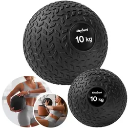 Mała piłka lekarska do ćwiczeń rehabilitacyjna Slam Ball 23cm 10kg REBEL ACTIVE