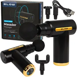 Masażer pistolet do masażu mięśni BLOW Wave 3000   4 głowice