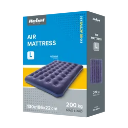 Materac dmuchany dwuosobowy do spania 186 x 130cm Rebel   pompka