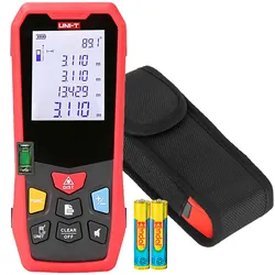 Miernik dalmierz laserowy LM100  100 metrów zasilany baterią   baterie   etui