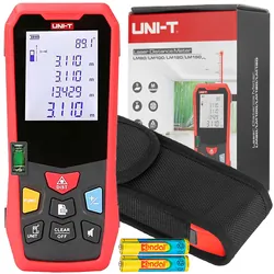 Miernik dalmierz laserowy LM100  100 metrów zasilany baterią + baterie + etui