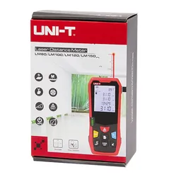 Miernik dalmierz laserowy LM150 150 metrów zasilany baterią   baterie   etui