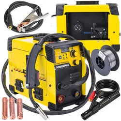 Migomat spawarka inwertorowa 200A Powermat PM-IMGT-200L duży zestaw