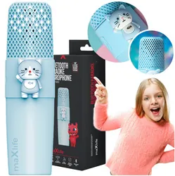 Mikrofon z głośnikiem Bluetooth Animal Maxlife MXBM-500 - niebieski