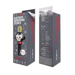 Mikrofon z głośnikiem bluetooth dla dzieci Forever Animal małpka - czarny - AMS-100 - PROMOCJA