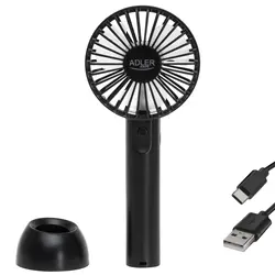 Mini wentylator ręczny przenośny Adler AD 7338 ładowanie USB