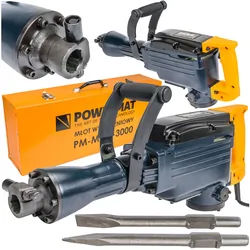 Młot udarowy wyburzeniowy SDS-HEX 45J 3000W Powermat PM-MWB-3000   walizka