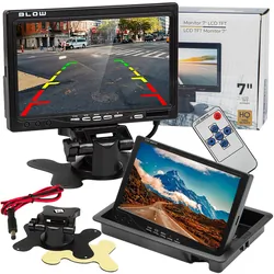 MONITOR 7" do kamery cofania LCD TFT Blow z 2 wejściami AV