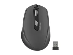 Mysz bezprzewodowa NATEC SISKIN optyczna 2400DPI z cichym klikiem - czarna
