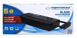 Niszczarka do papieru Esperanza BLADE bez kosza 5 kartek