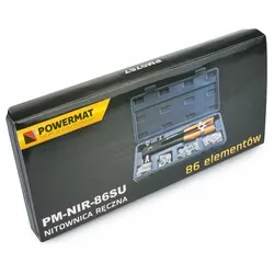Nitownica ręczna do nitonakrętek M3-M8 Powermat PM-NIR-86SU 86 elementów