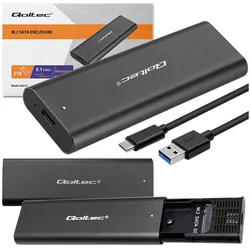 Obudowa kieszeń do dysków M.2 SATA NGFF Qoltec USB-C