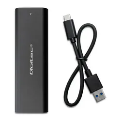 Obudowa kieszeń do dysków M.2 SATA NGFF Qoltec USB-C