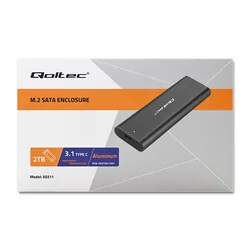 Obudowa kieszeń do dysków M.2 SATA NGFF Qoltec USB-C