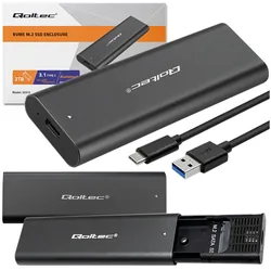 Obudowa kieszeń do dysków M.2 SATA NVME Qoltec USB-C