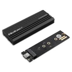 Obudowa kieszeń NV2270 na dysk M.2 SSD SATA NVMe Qoltec USB-C