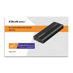 Obudowa kieszeń NV2270 na dysk M.2 SSD SATA NVMe Qoltec USB-C