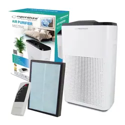 Oczyszczacz powietrza Esperanza MISTRAL filtr HEPA LCD   pilot